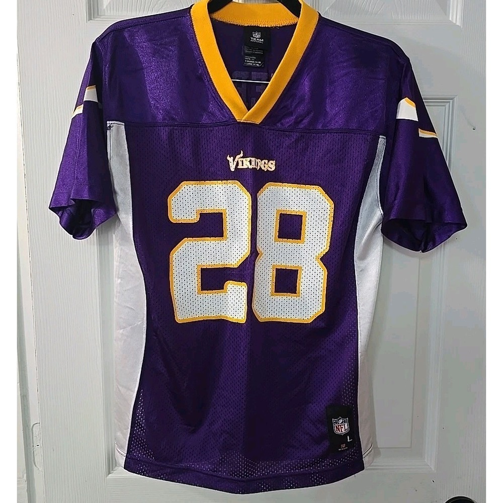 NFL Minnesota Vikings #28 Adrian Peterson‎ Team Apparel Jersey Youth Large 14-16